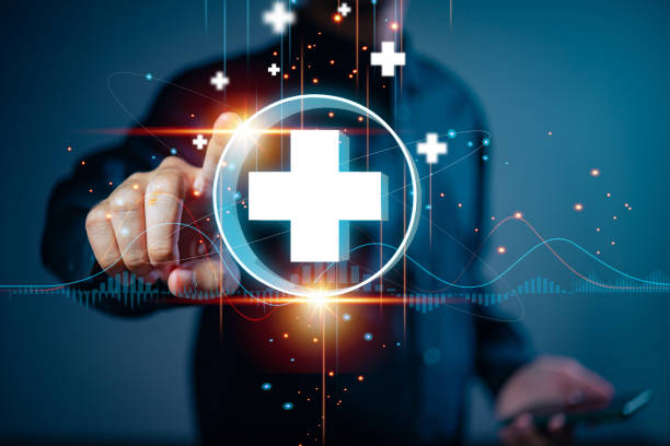 istock Businessman holding virtual blue plus sign to offer positive thing with thinking mindset symbol concept, like benefits, personal development, Profit, health insurance, growth concepts. 1951661202
