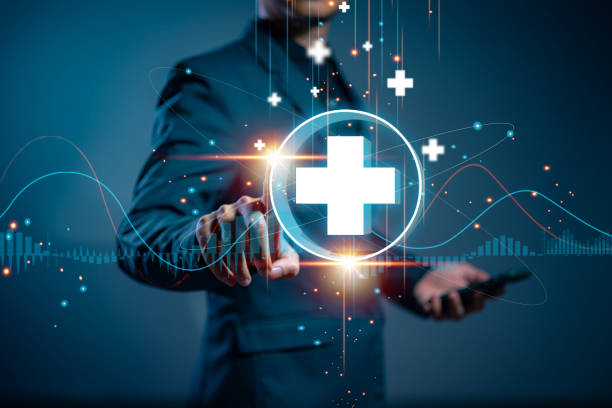 istock Businessman holding virtual blue plus sign to offer positive thing with thinking mindset symbol concept, like benefits, personal development, Profit, health insurance, growth concepts. 1951661719