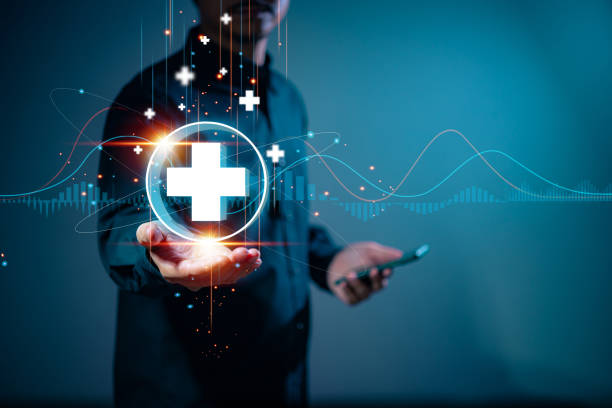 istock Businessman holding virtual blue plus sign to offer positive thing with thinking mindset symbol concept, like benefits, personal development, Profit, health insurance, growth concepts. 1951661726