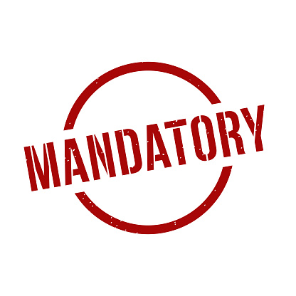 Mandatory Stamp, Mandatory Grunge Round Sign