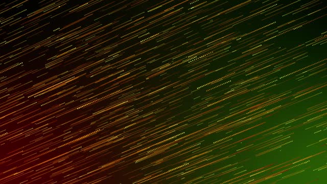 Abstract background of diagonal multicolored light streaks animated on a dark backdrop.