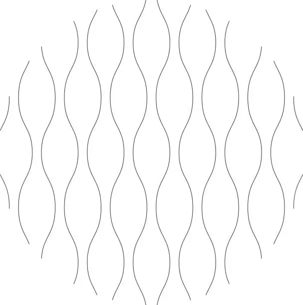 Vector illustration of Tatewaku pattern, round, without frame