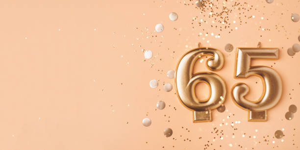 istock 65 years celebration. Greeting banner. 1951717786