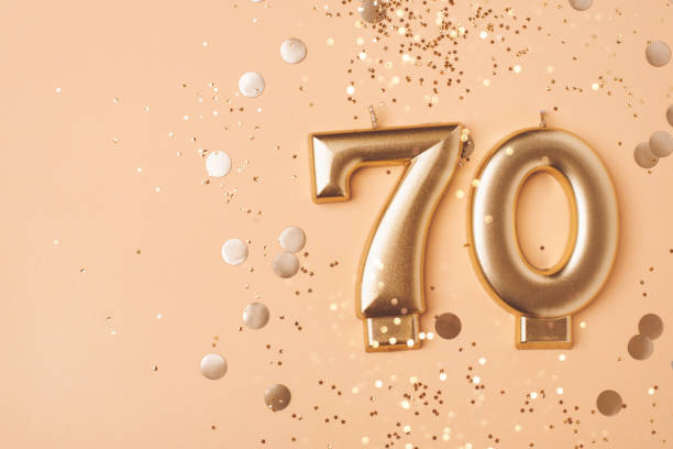 istock 70 years celebration. Greeting banner. 1951718353
