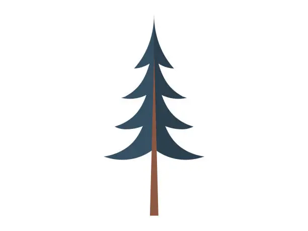 Vector illustration of Tree. Environmental conservation efforts focus on preserving natural habitat trees and other flora