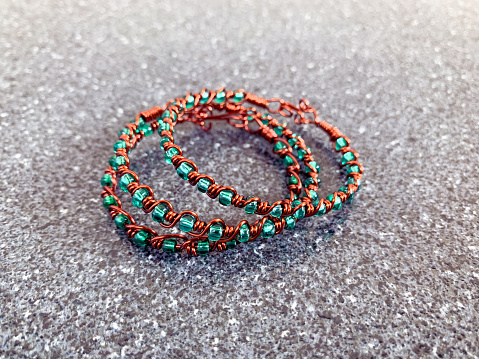 Handmade wire copper bracelet accessories