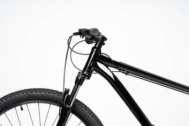 istock Black mountain bicycle isolated on white background 1951750612