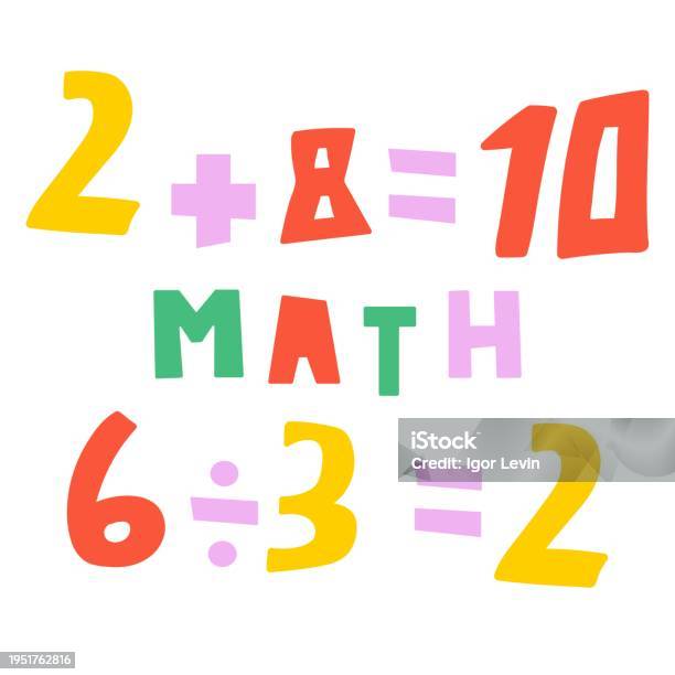 Out Come Example Math Mathematical Examples Study Math For Children Stock Illustration ...
