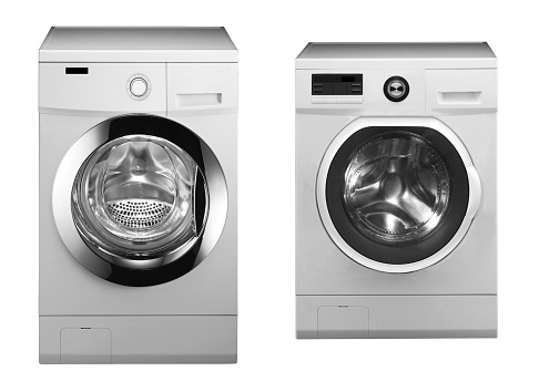 Washing machines isolated on white background