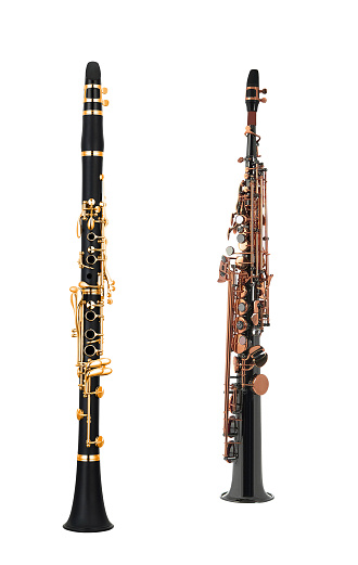 Clarinet isolated on a white background