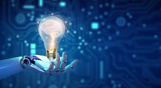 istock Creative and innovation inspiration. Business Bright idea with Artificial Intelligence concept. 1951820780