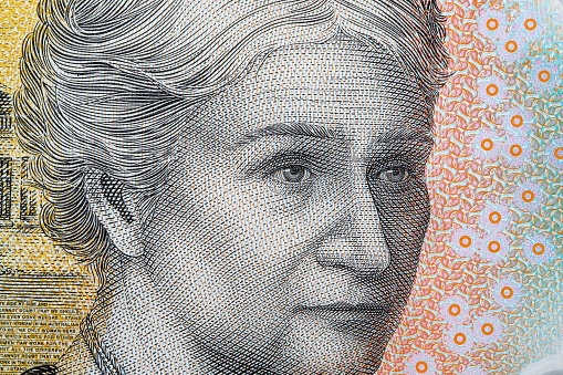 Edith Cowan a closeup portrait from Australian money - Dollar