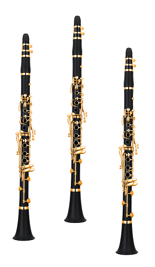 Clarinet isolated on a white background