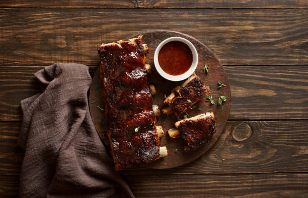 istock Barbecue pork ribs on cutting board 1951836791