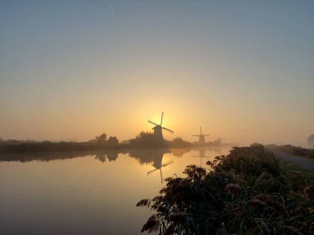 istock Sunset over the windmills of Kinderdijk 1951845799