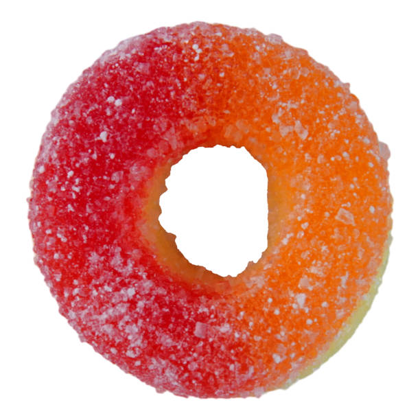 istock Circle ring sugar coated gummy candy isolated on white background 1951945555