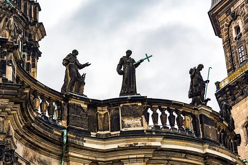 Statues at the Hofkirche in Dresden