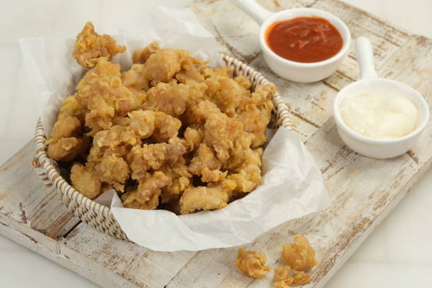 istock Crispy Popcorn Chicken with chilli Sauce and mayonnaise 1951966015