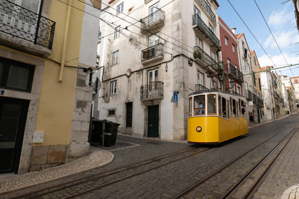 istock The famous yellow tramway in Lisbon 1952005074