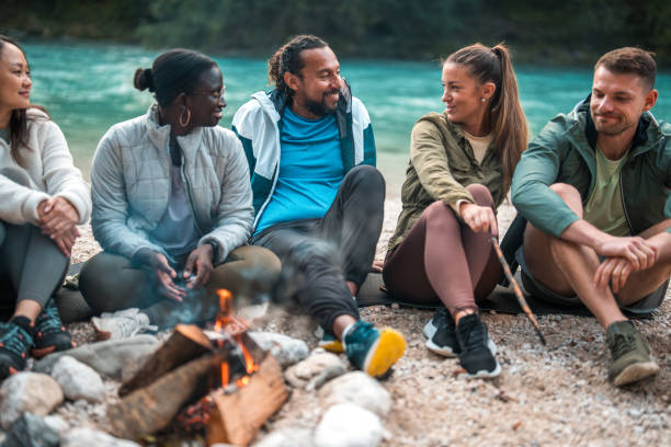 istock Attractive Diverse Group Around the Weekend Blaze 1952026658