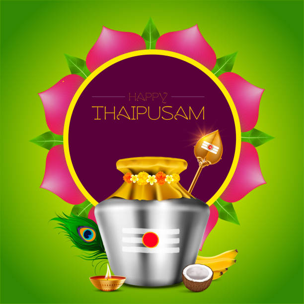 illustrations, cliparts, dessins animés et icônes de joyeux festival thaipusam ou thaipoosam célébré par la communauté tamoule en inde et par la diaspora tamoule dans le monde entier - devotee