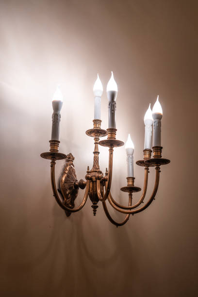 istock Old antique iron wall chandelier 1952045367