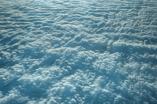 clouds from the flight