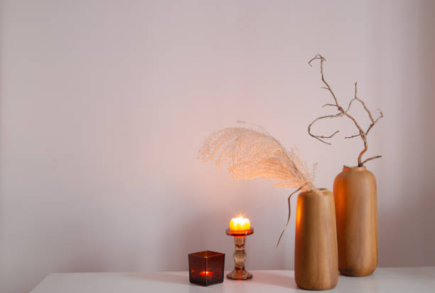 istock home decor with dried flowers and burning candles 1952100668