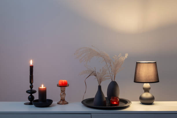 istock home decor with dried flowers and burning candles 1952100677