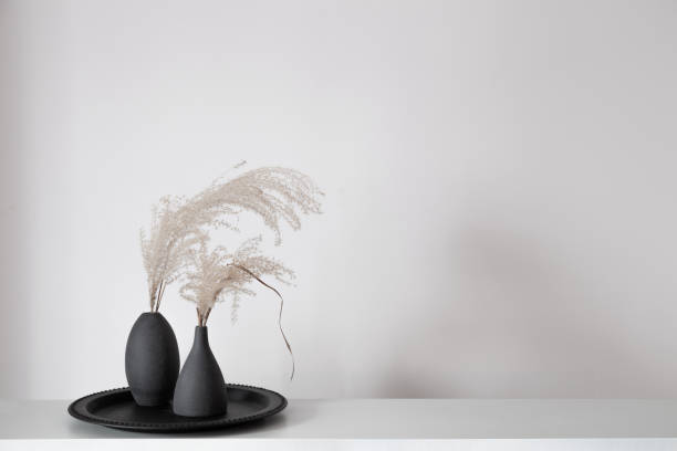istock minimal home decor with modern vases on background white wall 1952100680