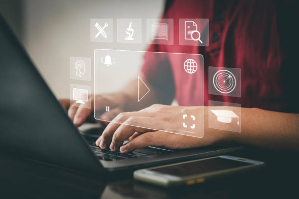 istock online education Internet lessons Teleconferencing Studying safely from viruses Internet technology for education and the use of AI to help in education 1952102912
