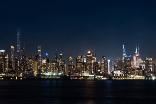 istock New York west side and panoramic view on office buildings at night 1952115191