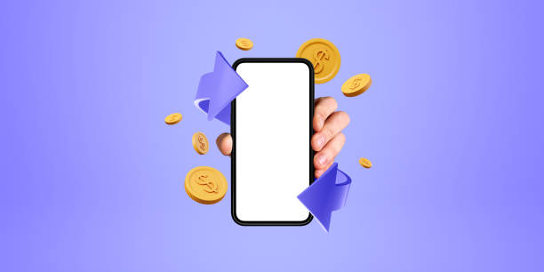 istock Man hand with cellphone and cashback app, online banking 1952120672