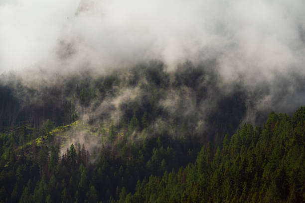 istock mount Catinaccio range with clouds, Dolomites, Italy 1952131084