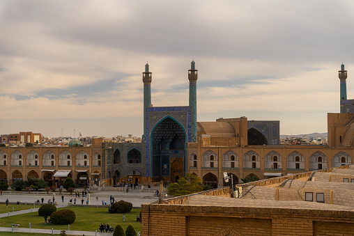 Entrance gate of Shah Mosque, situated on the south side of Naqsh e Jahan Square square, an important historical site.