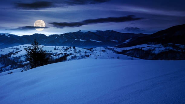 istock mountainous rural landscape at night 1952232201