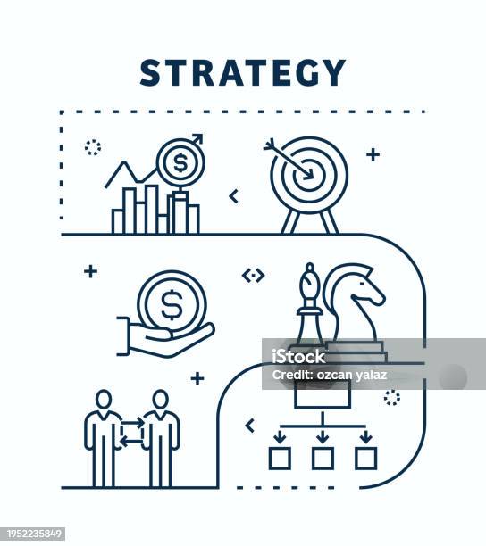 Strategy Header Strategy Related Vector Banner Design Concept Global Multisphere ...