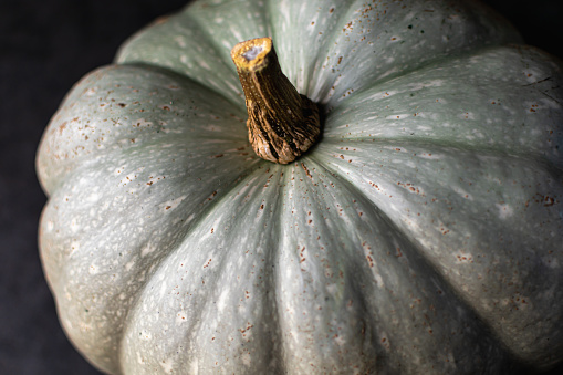 Beautiful green pumpkin ready to be cooked for a healthy diet