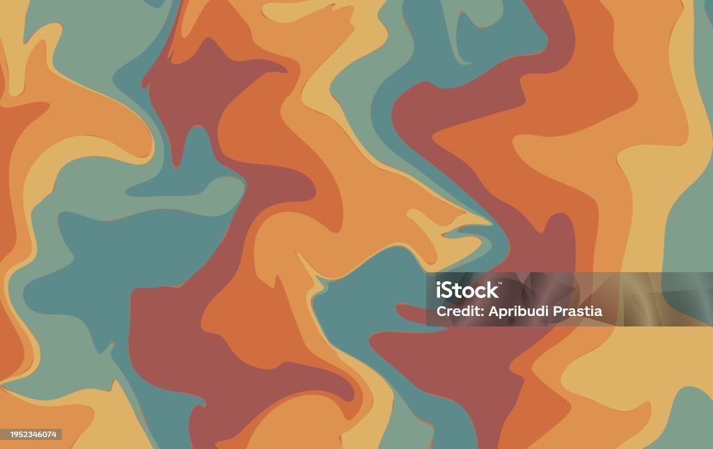 Retro Color Liquid Background Pattern Vector Stock Illustration ...