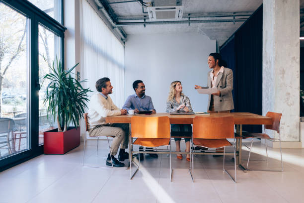 istock Women Leadership: Happy Business Team Meeting 1952382697