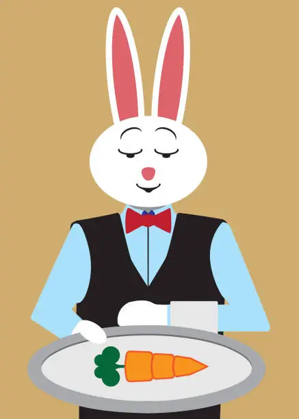 Vector illustration of Fancy Rabbit Restaurant