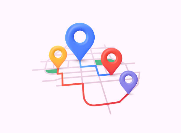 istock Search bar and pin isolated. GPS and Navigation Symbol. Element for Map, Social Media, Mobile Apps. 3D Web Vector Illustrations. 1952413506