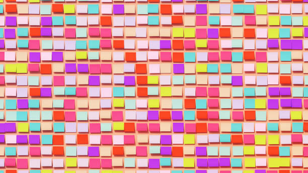 2024 planning post it notes wall multi coloured important reminder day week month year
