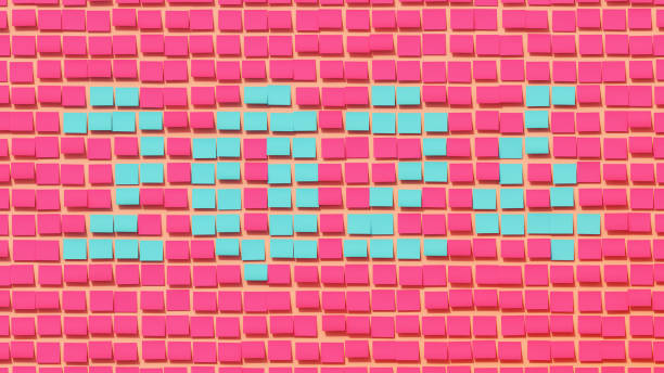 istock 2024 planning post it notes wall pink blue important reminder day week month year 1952449110