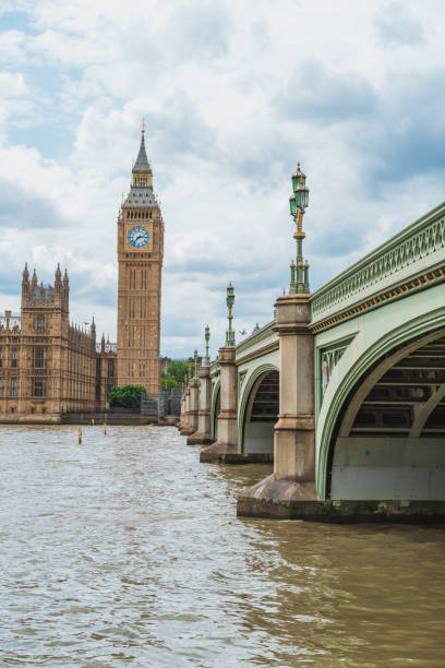 big ben and the parliament with westminster bridge in london - london england victorian style big ben dark 뉴스 사진 이미지