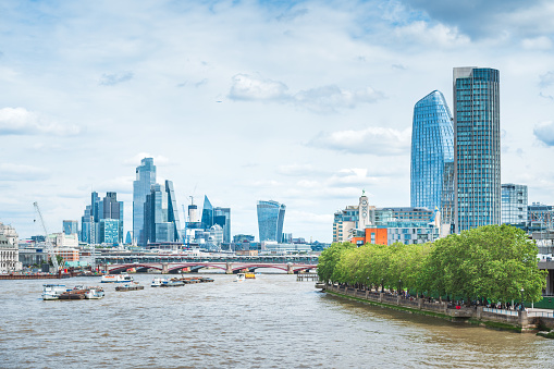 City of London Financial District banking skyscrapers