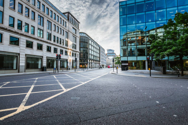 istock Empty street scene in London 1952496972