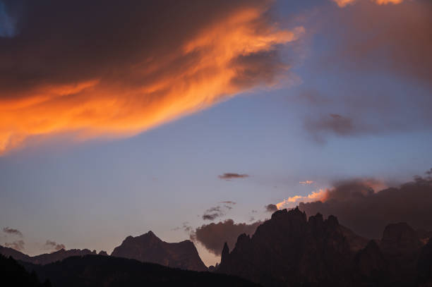 istock mount Catinaccio range with clouds, Dolomites, Italy 1952516712