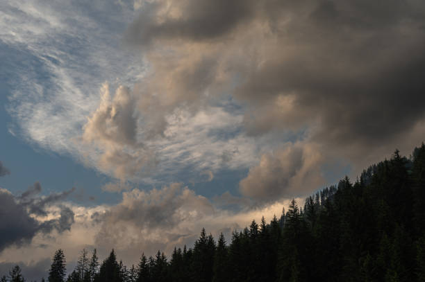 istock mount Catinaccio range with clouds, Dolomites, Italy 1952537613