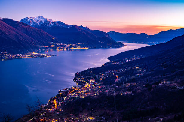 istock Panorama of Lake Como, looking south, from Musso. 1952575564